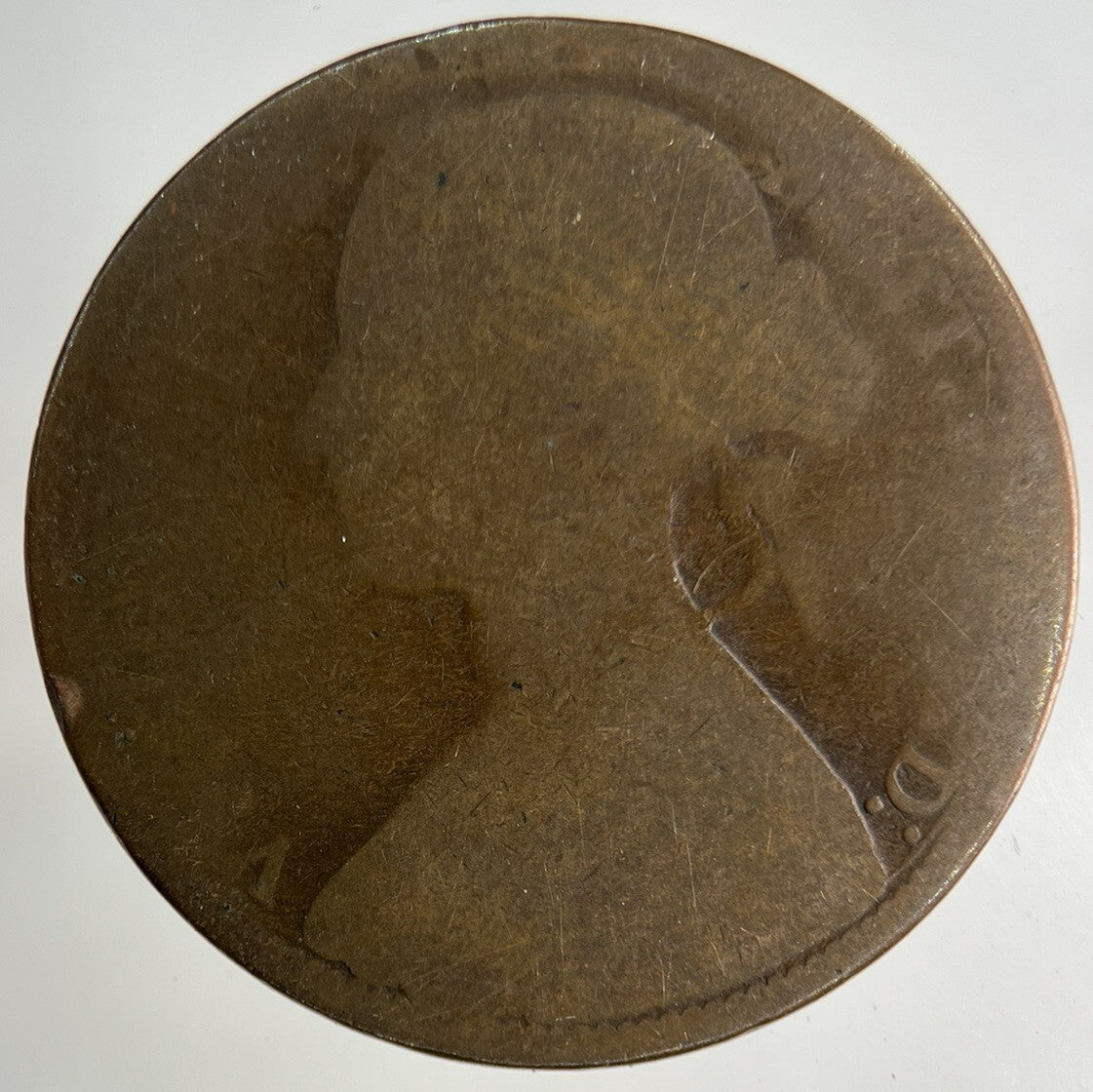 1874 Victoria One Penny Coin | Fair Grade