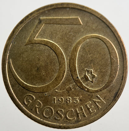 1983 Austria 50 Groschen Coin | Fine Collectable Grade | a7688
