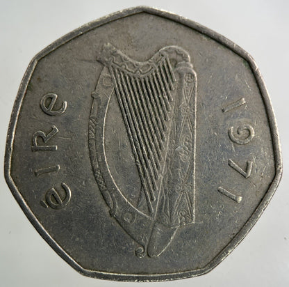 1971 Irish Ireland 50p Fifty Pence Coin | Collectable Grade