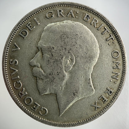 1921 George V Half - Crown Silver Coin | Fine Collectable Grade