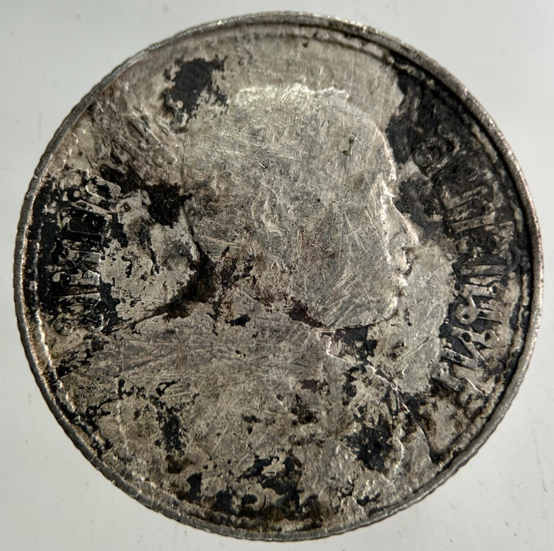 1913 - 1918 Thailand Half 1/2 Baht Silver Elephant Coin | Fair Grade