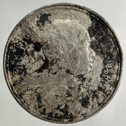 1913 - 1918 Thailand Half 1/2 Baht Silver Elephant Coin | Fair Grade