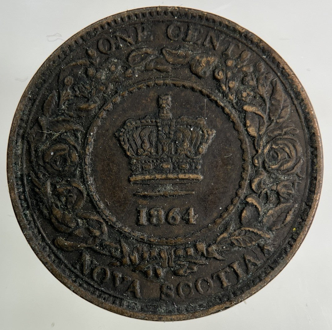 1864 Canada Nova Scotia One Cent Coin | Very High Grade