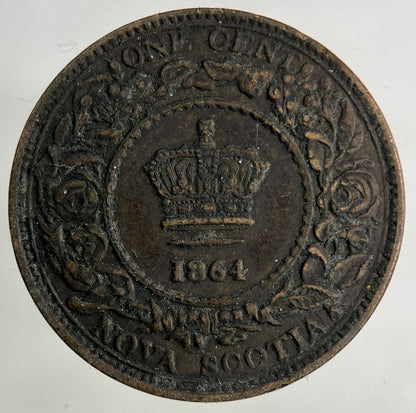 1864 Canada Nova Scotia One Cent Coin | Very High Grade