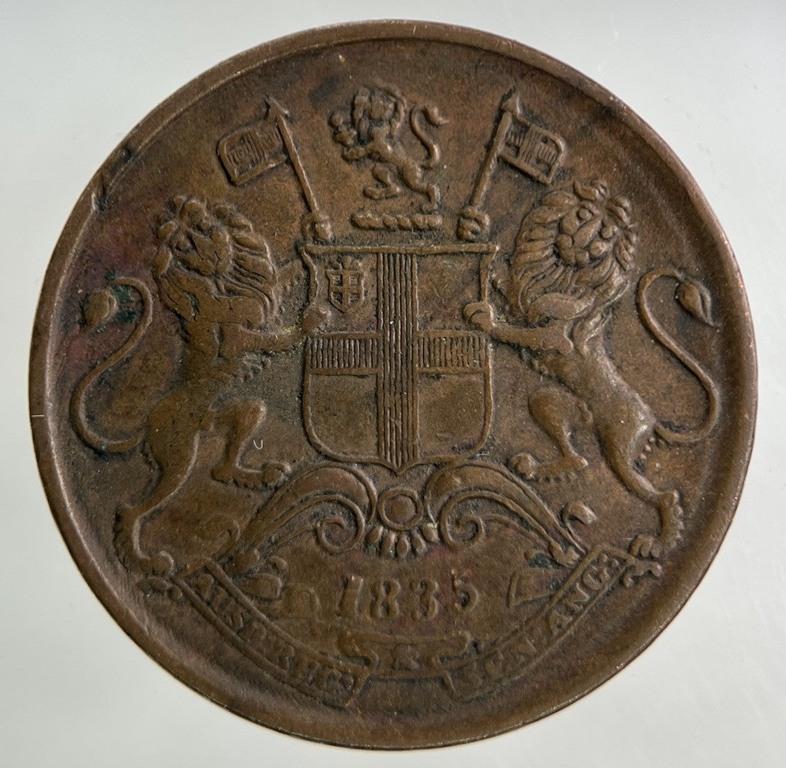 1835 East India Company 1/4 Quarter Anna Coin | Fine Collectable Grade
