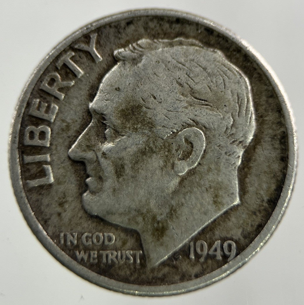 1949 US USA Roosevelt Dime Silver Coin | Collectable Grade