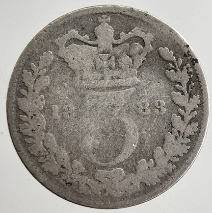 1883 Victoria Threepence Silver Coin | Collectable Grade | a8819
