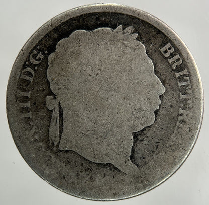 British George III 3rd Shilling Silver Coin | Fair Grade