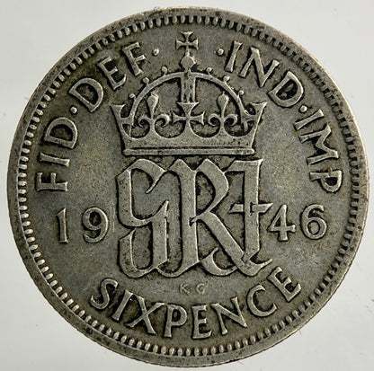 1946 George VI Sixpence Silver Coin | Collectable Grade