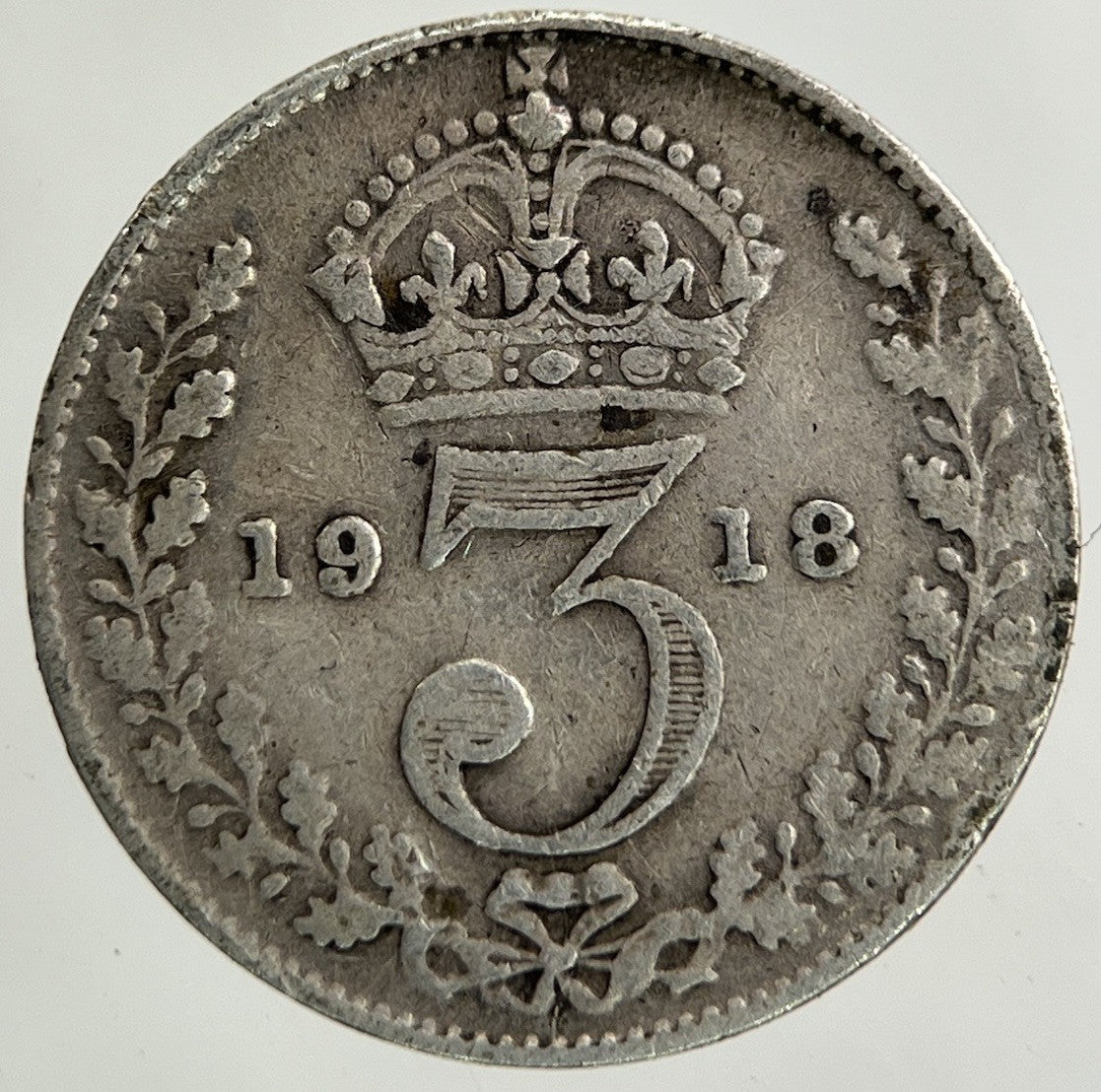 1918 George V Threepence Silver Coin | Collectable Grade