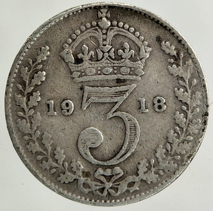 1918 George V Threepence Silver Coin | Collectable Grade