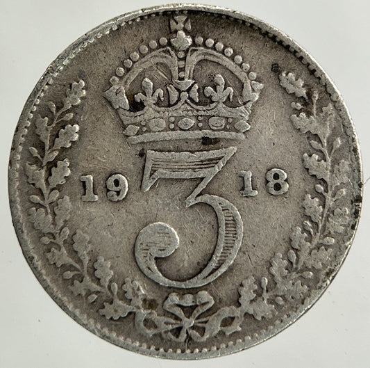 1918 George V Threepence Silver Coin | Collectable Grade