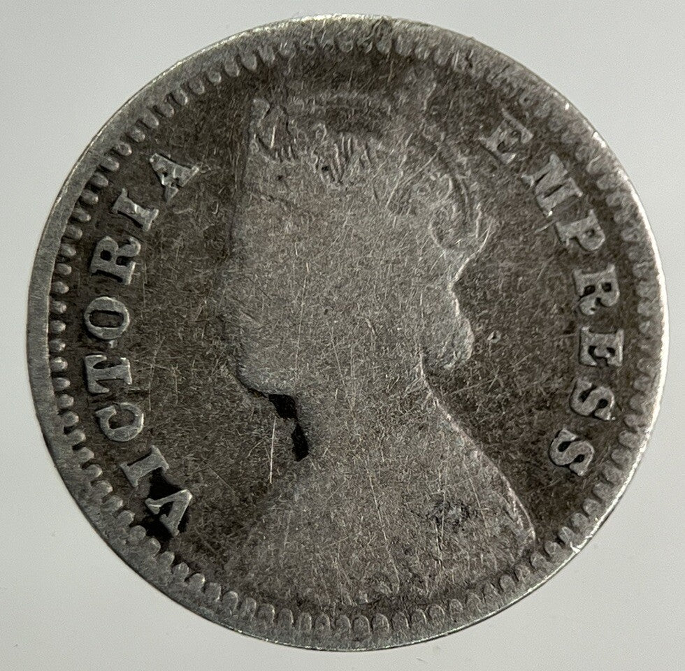 1892 India 2 Annas Silver Coin | Collectable Grade
