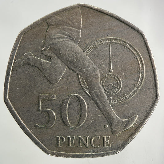 2004 Roger Bannister 4 Minute Mile 50p Fifty - Pence Coin | Fine Collectable Grade