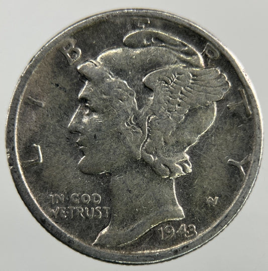 1943 US USA Mercury Dime Silver Coin | Collectable Grade
