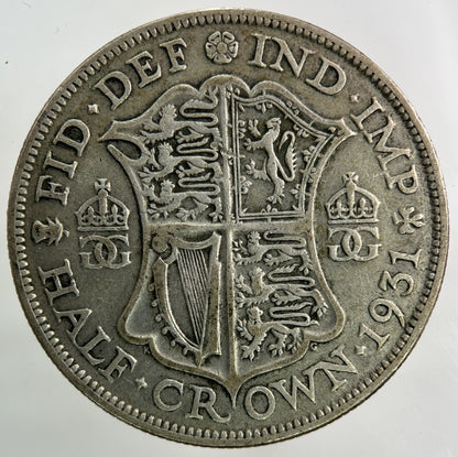 1931 George V Half - Crown Silver Coin | Fine Collectable Grade