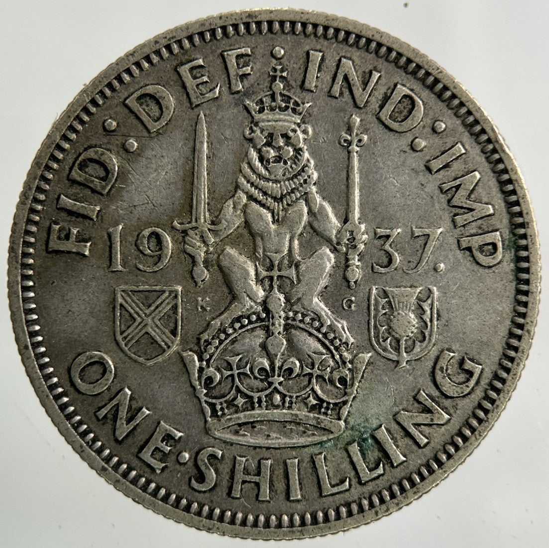 1937 George VI Shilling Silver Coin | Fine Collectable Grade