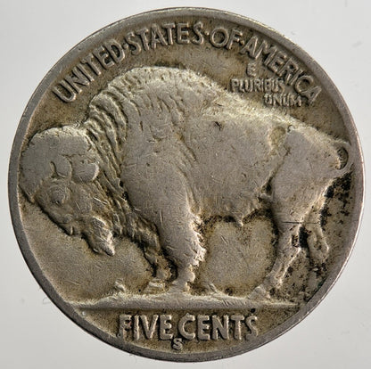 1936 - S US USA Buffalo Indian Head Nickel Coin | Fine Collectable Grade | a8964