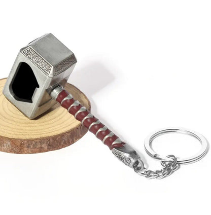 Metal Thor Hammer Shaped Bottle Opener Keyring Premium Keychain Gift UK