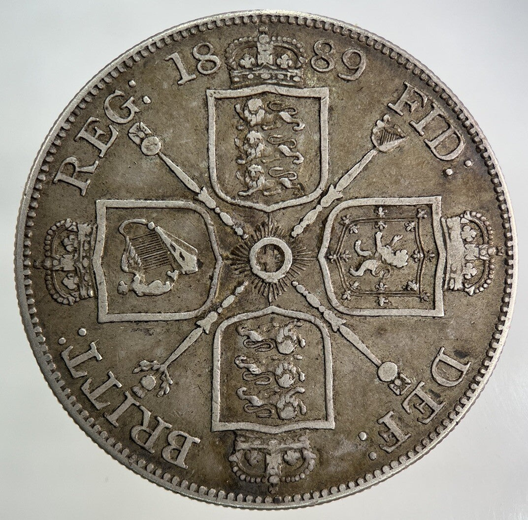 1889 Victoria Double Florin Silver Coin | Very High Grade