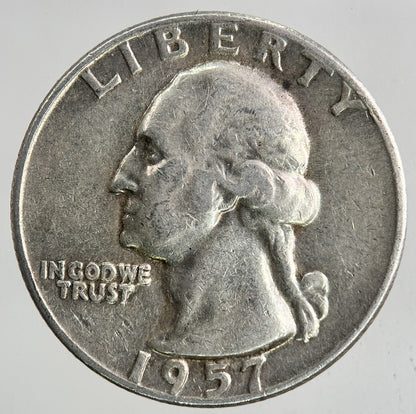 1957 - D US USA Quarter Dollar Silver Coin | Collectable Grade