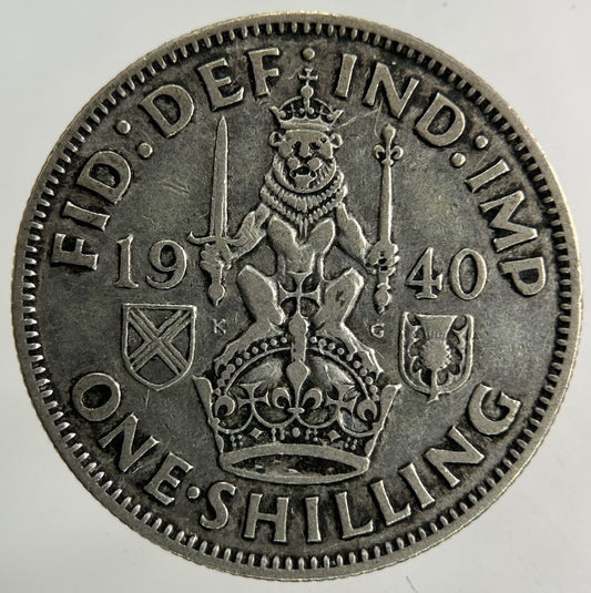 1940 George VI Shilling Silver Coin | Fine Collectable Grade