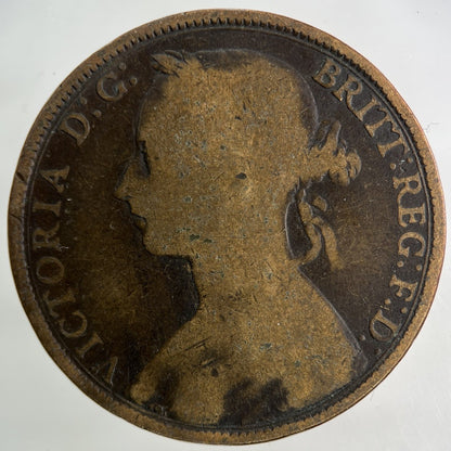 1893 Victoria One Penny Coin | Collectable Grade