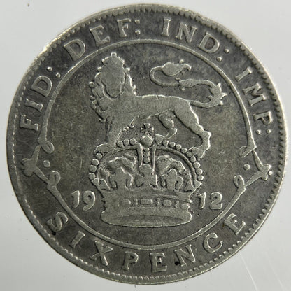 1912 George V Sixpence Silver Coin | Collectable Grade