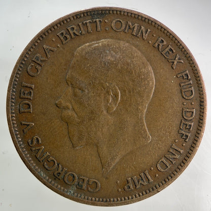 1928 George V One Penny Coin | Collectable Grade