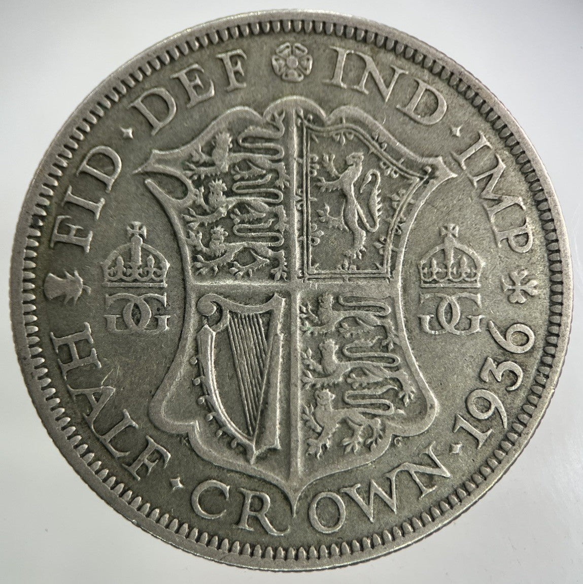 1936 George V Half - Crown Silver Coin | Fine Collectable Grade