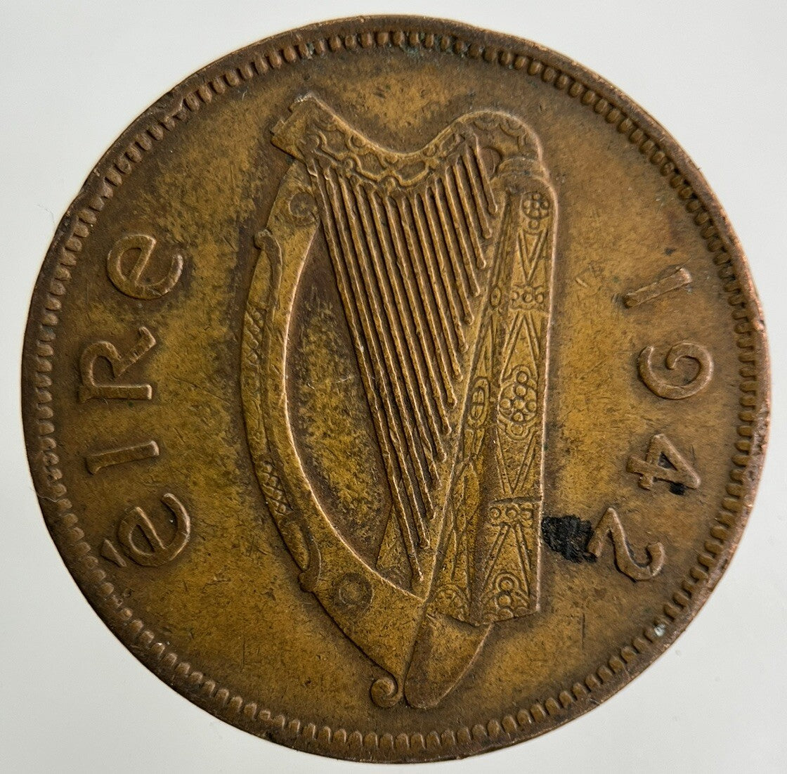 1942 Irish Half - Penny Coin | Fine Collectable Grade