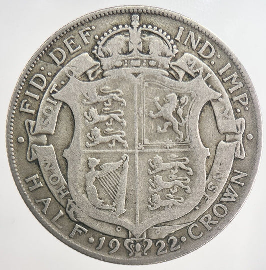 1922 George V Half - Crown Silver Coin | Collectable Grade | a6331