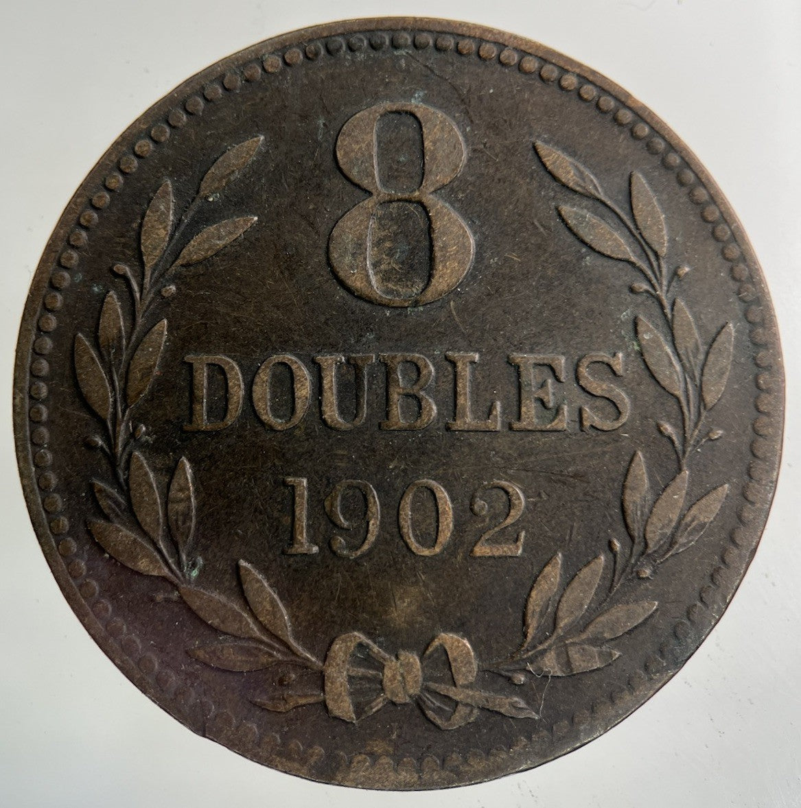 1902 Guernsey 8 Doubles Coin | Collectable Grade