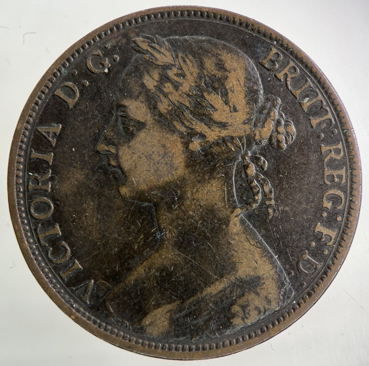 1884 Victoria One Penny Coin | Fine Collectable Grade