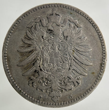 1875 Germany 1 Mark Silver Coin | Fine Collectable Grade