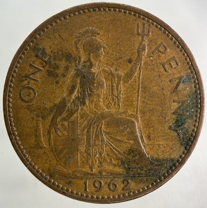 1962 Elizabeth II 2nd One Penny Coin | Fine Collectable Grade