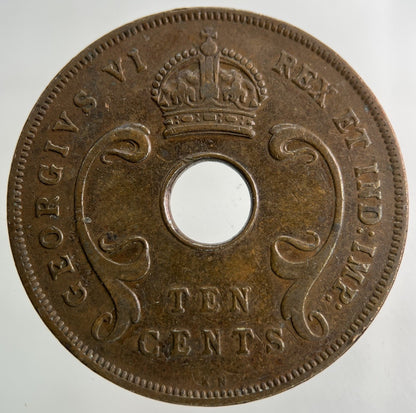 1937 East Africa Ten Cents Coin | Fine Collectable Grade