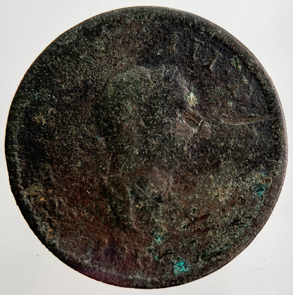1806 George 3rd III Half - Penny British Coin | Worn Grade | a2360