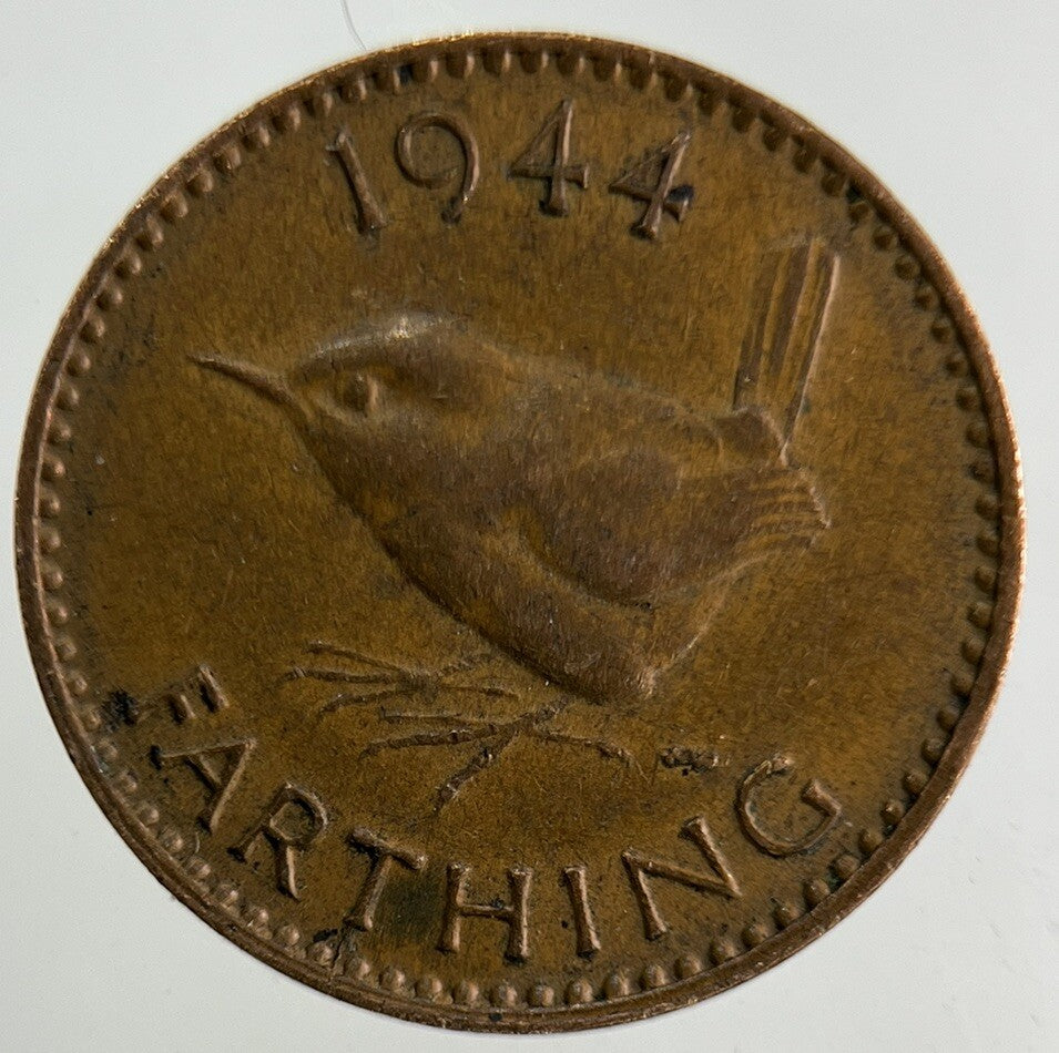 1944 George VI Wren Farthing Coin | Fine Collectable Grade