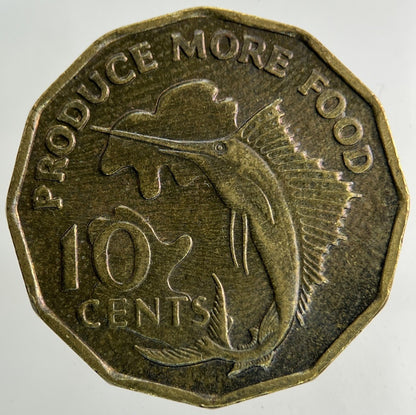 1977 Seychelles 10 Cents Coin | Fine Collectable Grade