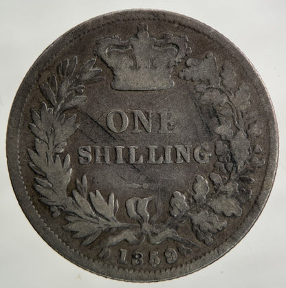 1859 Victoria Shilling Silver Coin | Collectable Grade