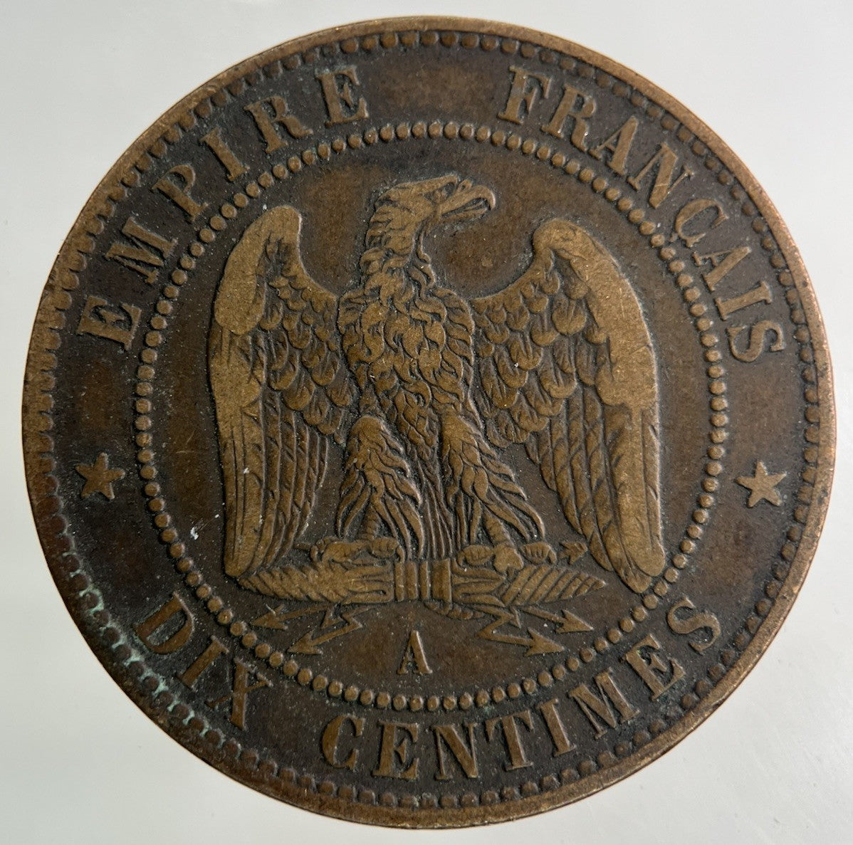 1861 France 10 Centimes Coin | Fine Collectable Grade