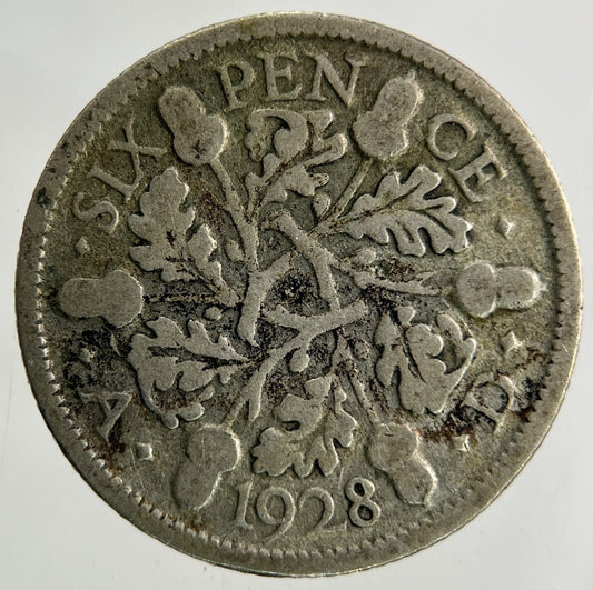 1928 George V Sixpence Silver Coin | Collectable Grade