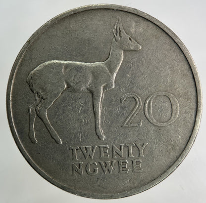 1968 Africa Zambia 20 Ngwee Coin | Collectable Grade