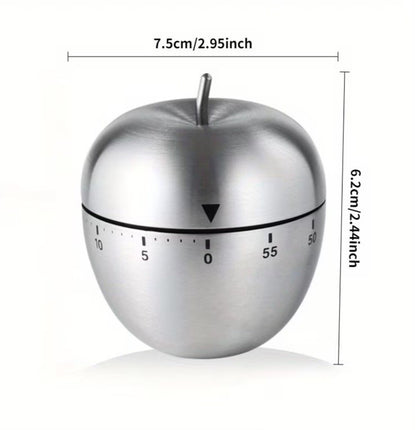 Apple - Shaped Kitchen Cooking Timer 60 Minutes No Battery Required Gift UK