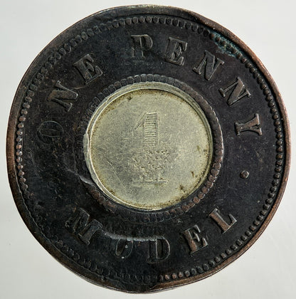 British Victoria One Penny Model Token Coin | Collectable Grade