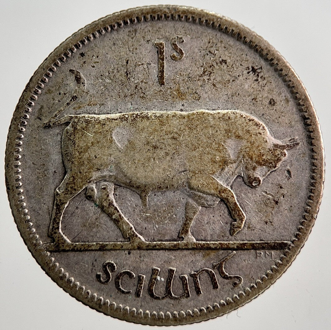 1930 Irish Shilling 1s Bull Silver Coin | Collectable Grade | a8034