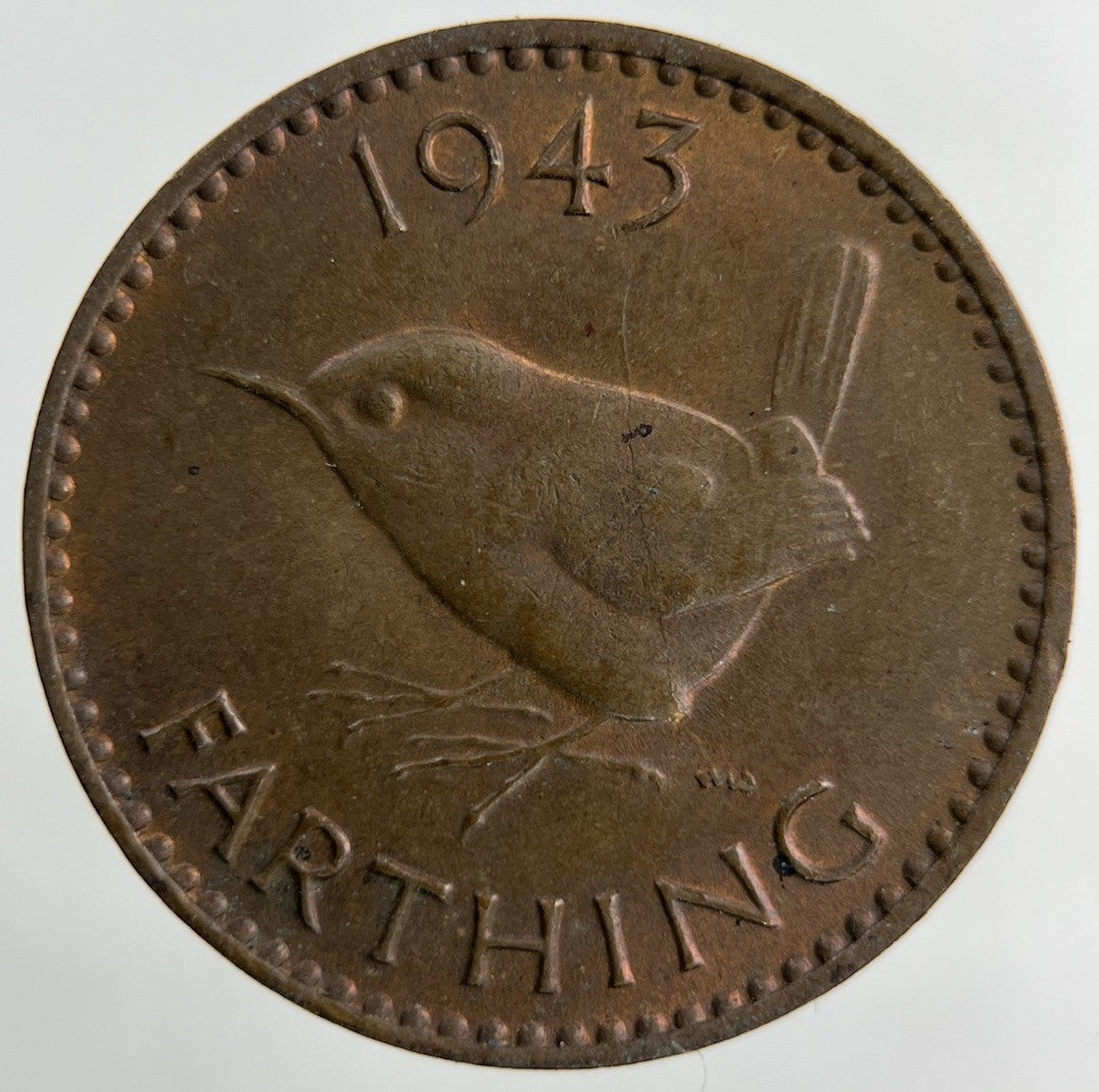 1943 George VI Wren Farthing Coin | Collectable Grade
