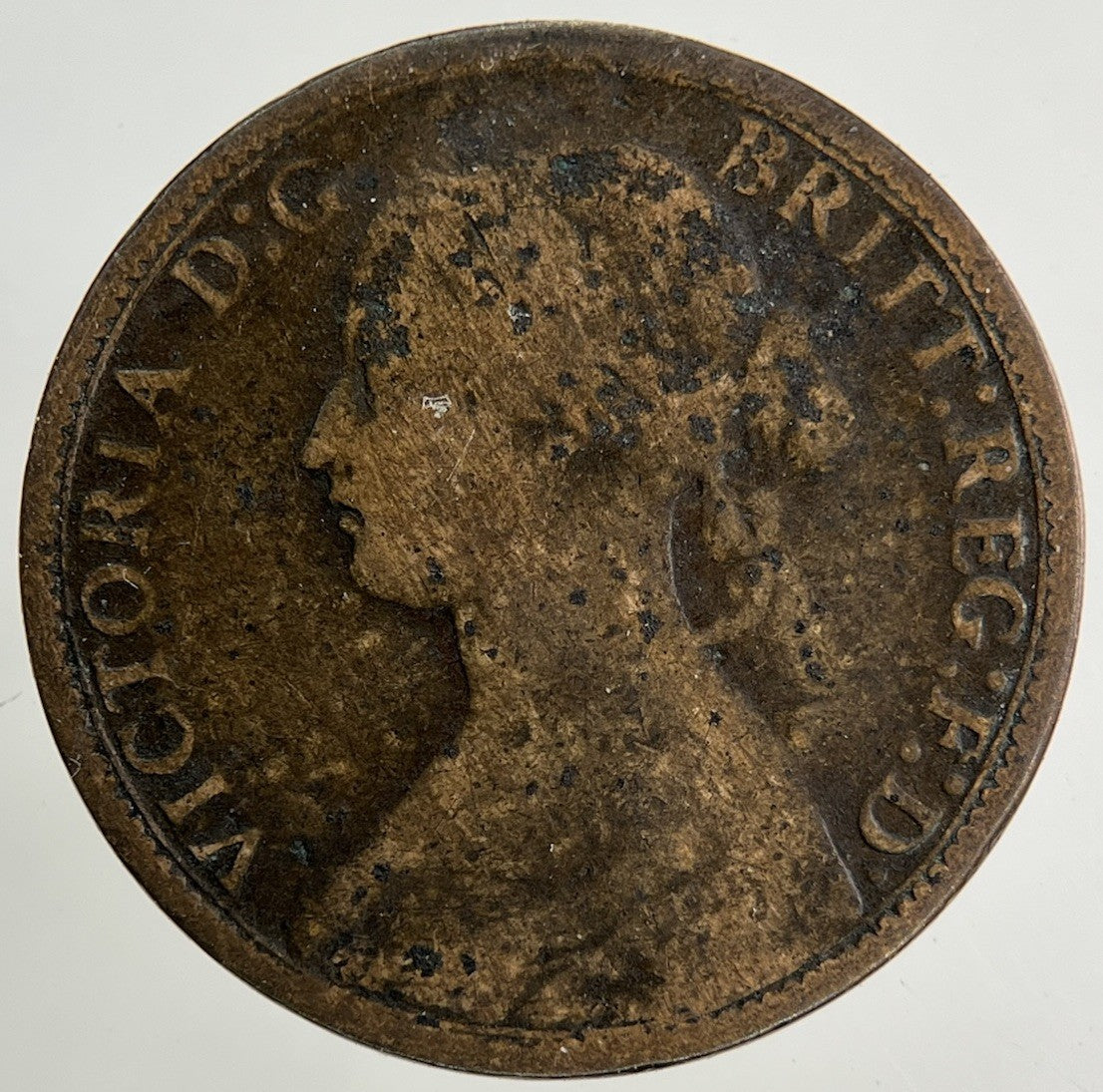 1860 Victoria Farthing Coin | Fair Grade