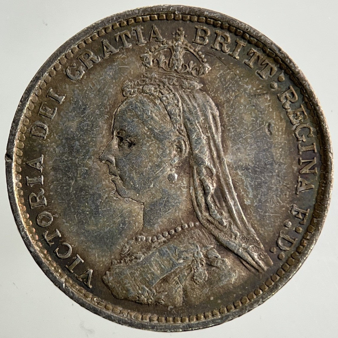 1887 Victoria Threepence Silver Coin | Very High Grade